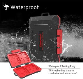 img 1 attached to 📸 Ultimate SD Card Case Storage Box: Waterproof, Shockproof, and Portable - Holds 4CF/4XQD 8SD 12TF 1SIM 2NANO SIM 2MICRO SIM 1Card Pin Slots Protector