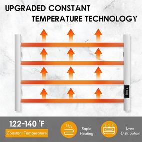img 2 attached to DAILYLIFE Stainless Steel Towel Warmer Rack with Timer - Wall Mounted, Heated Drying Racks for Home & Bathroom (Wide Version)