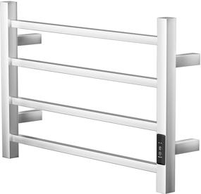 img 4 attached to DAILYLIFE Stainless Steel Towel Warmer Rack with Timer - Wall Mounted, Heated Drying Racks for Home & Bathroom (Wide Version)