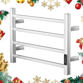 img 3 attached to DAILYLIFE Stainless Steel Towel Warmer Rack with Timer - Wall Mounted, Heated Drying Racks for Home & Bathroom (Wide Version)