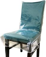 🪑 clear plastic dining chair covers with backrests - waterproof & protective (2-pack) - fits 21x18 inch chairs logo