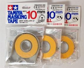 img 1 attached to 🖌️ TAMIYA 10mm Masking Tape with Bonus 2pcs Refill for Precision Painting and Crafts