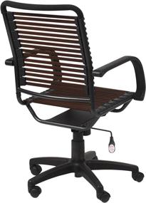 img 1 attached to 🪑 Euro Style Flat Bungie High Back Adjustable Office Chair with Arms - Brown Bungies & Graphite Black Frame - Stylish & Comfortable Office Seating