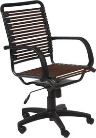 img 3 attached to 🪑 Euro Style Flat Bungie High Back Adjustable Office Chair with Arms - Brown Bungies & Graphite Black Frame - Stylish & Comfortable Office Seating