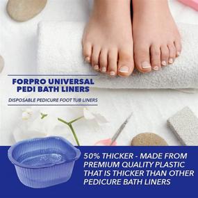 img 2 attached to 👣 ForPro Universal Pedi Bath Liners - 50% Thicker - Compatible with Footsie Bath Plus, Disposable Pedicure Foot Tub Liners for Foot Spa Basins & Foot Bath Soaks, Size: 14.5” W x 12.5” L x 6” D, Pack of 100