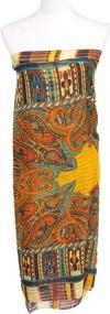 img 1 attached to Paisley Geometric Color Print Orange Women's Accessories