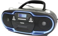 naxa electronics npb-257 portable mp3/cd player with am/fm stereo radio and usb input- black/blue logo