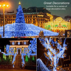 img 3 attached to 🎄 Hezbjiti Christmas String Lights Outdoor: 1000 LED, 394ft, 8 Lighting Modes, with Remote and Timer - Perfect for Home, Birthday, Wedding, Party, Tree Decorations (Blue)