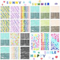 🎨 21 colorful alphabet letter stickers - self adhesive pvc scrapbooking letters - shiny number stickers - ribbon bear print decor stickers for diary diy - scrapbooking supplies logo