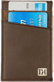 img 4 attached to Men's Slim Leather Credit Wallets