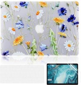 img 4 attached to iDonzon Floral Case for MacBook Air 13 inch A1466 A1369 2010-2017 - Matte Clear Coat, Keyboard Cover, Screen Protector