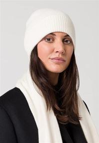 img 3 attached to 🧣 Stay Warm and Stylish with Style Republic Women’s Ribbed Beanie – 100% Cashmere, Soft & Stretchy Winter Hat