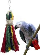 🐦 colorful cotton rope bite chew hanging toys for pet birds - suitable for cockatiels, macaws, parrots - small, medium, large sizes - asocea logo