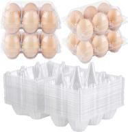 🥚 ruisita 36 pack eco-friendly plastic egg cartons: clear, disposable & convenient storage containers for fresh eggs - perfect for family pastures, chicken farms, refrigerators, and more! logo