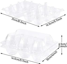 img 3 attached to 🥚 Ruisita 36 Pack Eco-Friendly Plastic Egg Cartons: Clear, Disposable & Convenient Storage Containers for Fresh Eggs - Perfect for Family Pastures, Chicken Farms, Refrigerators, and More!