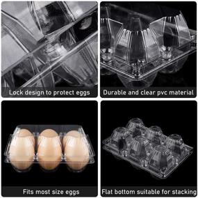 img 2 attached to 🥚 Ruisita 36 Pack Eco-Friendly Plastic Egg Cartons: Clear, Disposable & Convenient Storage Containers for Fresh Eggs - Perfect for Family Pastures, Chicken Farms, Refrigerators, and More!