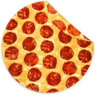 jekeno double sided 300 gsm pizza blanket - soft and warm pepperoni pizza throw blanket for adults and kids - ideal for travel and home - 60 inch size logo