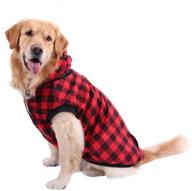 pawz road plaid dog coat hoodie - winter clothes 🐶 for dogs, british style - sizes s to 5xlarge (upgrade version) logo