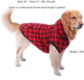 img 3 attached to PAWZ Road Plaid Dog Coat Hoodie - Winter Clothes 🐶 for Dogs, British Style - Sizes S to 5XLarge (Upgrade Version)