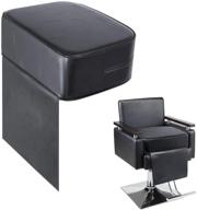 premium black salon booster seat cushion: ideal for child hair cutting, styling chair comfort, barber & beauty salon spa equipment logo