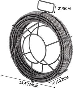 img 3 attached to 🚿 Mophorn 50ft x 1/2" Drain Cleaning Cable - Heavy-Duty Solid Core Auger Sewer Cable Cleaner for Snake Clog Pipe - Effective Sewer Drain Auger Snake Pipe