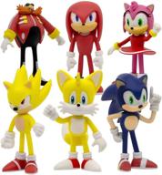 🎊 feluxcy 6 pack toys action figures - 3.14 inch tall, party supplies cake toppers - kids toys for ages 3 and up логотип