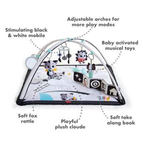 img 3 attached to 🔴 Tiny Love Deluxe Black & White Gymini Infant Activity Play Mat With Book - Magical Tales: Boost Your Baby's Development