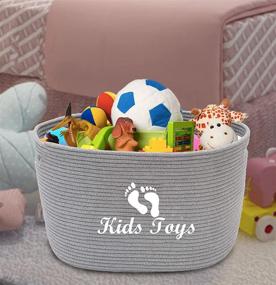 img 2 attached to Xbopetda Children Organizer Playroom Rope Gray