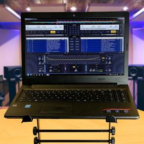 img 1 attached to 🎧 RockJam DJ Laptop Stand - Portable with Adjustable Height, Anti-Slip Design for Laptops, Controllers, and CD players