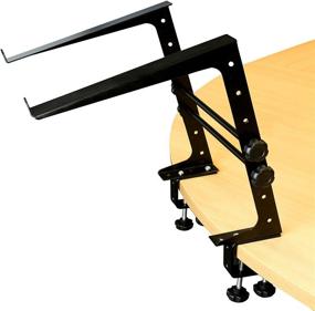 img 2 attached to 🎧 RockJam DJ Laptop Stand - Portable with Adjustable Height, Anti-Slip Design for Laptops, Controllers, and CD players