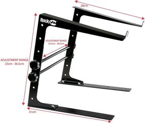 img 3 attached to 🎧 RockJam DJ Laptop Stand - Portable with Adjustable Height, Anti-Slip Design for Laptops, Controllers, and CD players