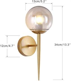 img 2 attached to 🚿 BOKT Mid Century Bathroom Vanity Wall Light: Stylish Brass Globe Sconce for Living or Dining Room