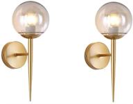 🚿 bokt mid century bathroom vanity wall light: stylish brass globe sconce for living or dining room логотип