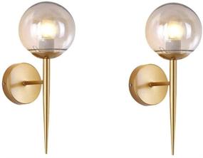 img 3 attached to 🚿 BOKT Mid Century Bathroom Vanity Wall Light: Stylish Brass Globe Sconce for Living or Dining Room