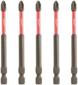 img 1 attached to Milwaukee Electric Tool Shockwave 3-1/2-inch Power Bit Phillips #2 5-Pack