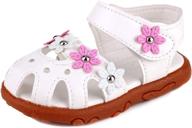 👣 anrenity baby girls soft round toe summer sandals cartoon flat shoes (toddler) - enhance your little one's style with these seo-friendly sandals! logo