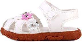 img 3 attached to 👣 Anrenity Baby Girls Soft Round Toe Summer Sandals Cartoon Flat Shoes (Toddler) - Enhance Your Little One's Style with These SEO-Friendly Sandals!