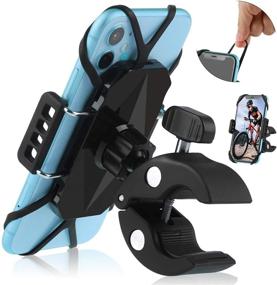 img 4 attached to Universal Bike Phone Holder Mount - Stable Adjustable 360° Cradle Handlebar Holder for iPhone 11, 8, 7, Xs, Samsung, GPS - Anti Shake and Premium Motorcycle Cell Phone Mount