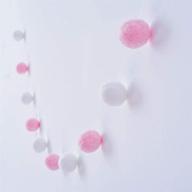 🎄 bining felt ball 30mm 30 balls christmas tassel garland pom pom ball string ba 78in(2m) - pink & white ball: festive décor for holiday celebrations логотип