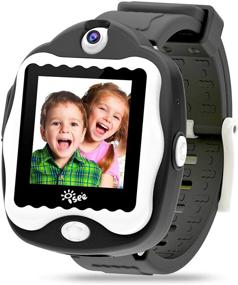 img 4 attached to 📱 ISEE Kids Smartwatch with Games, Touch Screen, Camera, Alarm Clock, Calculator, Selfie-Camera Video, Age 4-12 Birthday Gifts (Black)