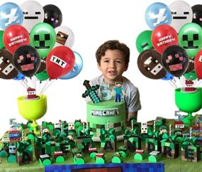 img 2 attached to 🎈 Grab these 24 Pcs Party Balloons for a Epic Minecraft Video Games Celebration and Sandbox Theme Party Decoration!