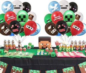 img 1 attached to 🎈 Grab these 24 Pcs Party Balloons for a Epic Minecraft Video Games Celebration and Sandbox Theme Party Decoration!