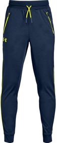 img 3 attached to Stylish Comfort: Under Armour Boys' Pennant Tapered Pants
