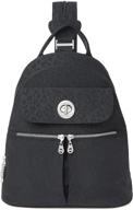 🎒 black convertible backpack by baggallini naples logo