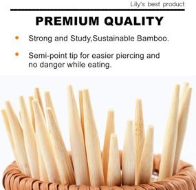 img 3 attached to 🍢 Premium 5.5 Inch Natural Bamboo Skewers - Ideal for BBQ, Corn Dogs, Lollipops, and More (100pcs)