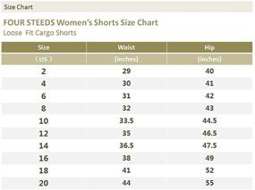 img 1 attached to 🩳 FOURSTEEDS Women's Cotton Relaxed Fit Casual Bermuda Cargo Shorts with Multiple Pockets