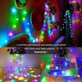 img 2 attached to KNONEW 16 Colors 100 LED Globe String Lights 33ft with Remote - USB Powered Multicolor Changing Twinkle Fairy Ball Light for Christmas Wedding Party, Girls Bedroom Indoor Outdoor Waterproof Decorations