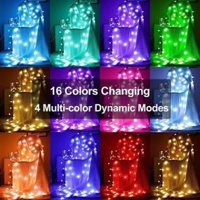 img 3 attached to KNONEW 16 Colors 100 LED Globe String Lights 33ft with Remote - USB Powered Multicolor Changing Twinkle Fairy Ball Light for Christmas Wedding Party, Girls Bedroom Indoor Outdoor Waterproof Decorations