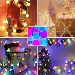 img 1 attached to KNONEW 16 Colors 100 LED Globe String Lights 33ft with Remote - USB Powered Multicolor Changing Twinkle Fairy Ball Light for Christmas Wedding Party, Girls Bedroom Indoor Outdoor Waterproof Decorations