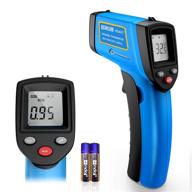 🌡️ riswojor infrared thermometer cooking digital temperature gun: accurate ir laser thermometer for industrial, kitchen, ovens & grill - adjustable emissivity, max/min, cal temp -58°f~752°f (-50°c～400°c) logo